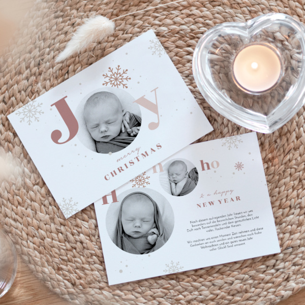 Weihnachtskarte Joy